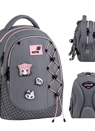 Шкільний набір kite education meow set_k26-700m-3 (рюкзак, пенал, сумка)