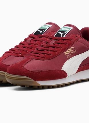 Кросівки  жіночі бордо puma easy rider vintage sneakers