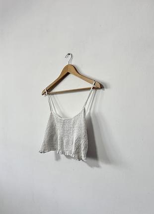 Котоновий білий топ h&m🌿