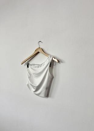 Еластичний білий топ shein🌿