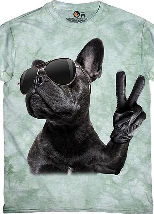 Футболка крутий бульдог в очках - bulldog peace – 3300032