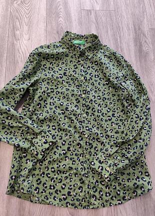 Блуза, сорочка жіноча натуральна котонова benetton італія