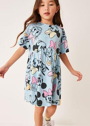 Трикотажна дитяча сукня disney з коротким рукавом для девочки 116 см (6y)