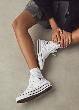 Кеди converse all star оригінал, конверси білі, кросівки