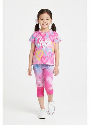 Спортивний комплект для дівчинки футболка та капрі hype 110-116 см (5-6y)