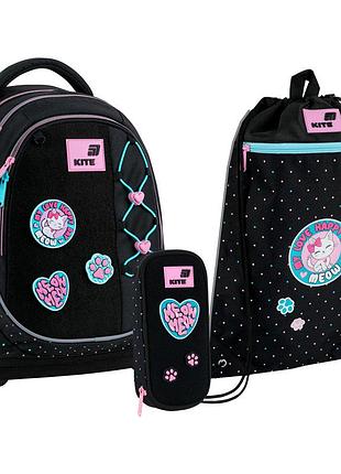 Школьный набор kite education pretty kitty set_k26-724s-1 (рюкзак, пенал, сумка)