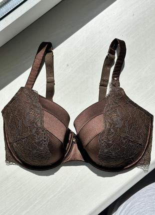 Бюстгальтер з мереживом m&s коричневого кольору 70e