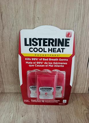 Полоски освежающие для ротовой полости listerine pocketpaks со вкусом cool heat