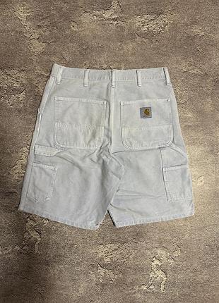 Шорти carhartt wip single knee short (розмір 34) блакитні / карго / вінтаж