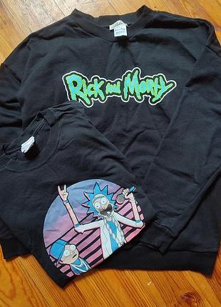 Комплект свитшот + футболка rick &amp; morty размер m,l