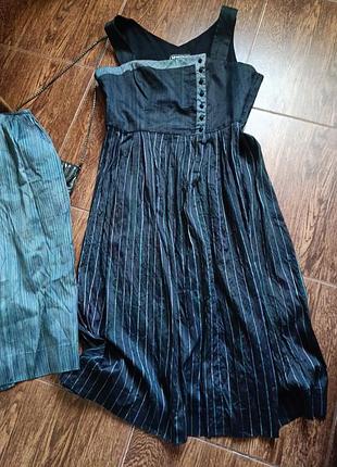 Платье sportalm шелк reine seide silk оригинальное платье с фартушком из натурального шелка дирндль австрийская одежда бохо