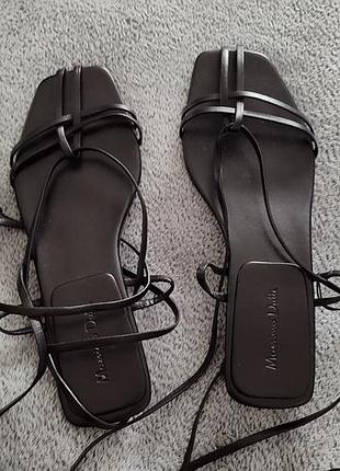Босоножки сандалии кожаные massimo dutti