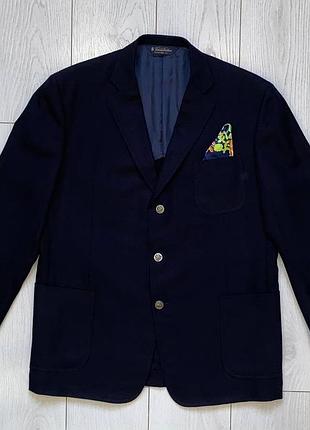 Мужской шерстяной блейзер пиджак brooks brothers size xl-xxl