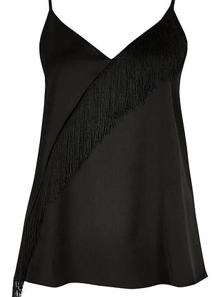 Плотный топ с бахромой river island p s