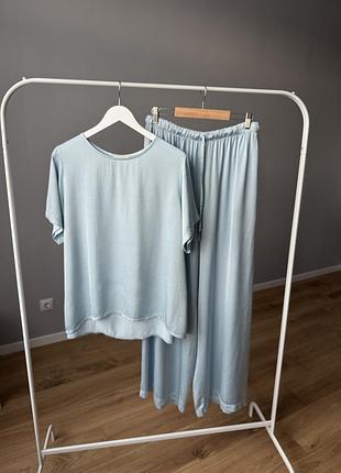 Костюм віскоза, жіночий брючний костюм, m/xl, zelante, італія,