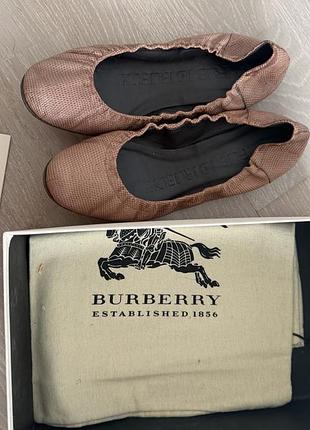 Балетки burberry grafton | шкіра | оригінал | повний комплект