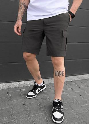 Темно-серые летние шорты staff cargo nek dark gray