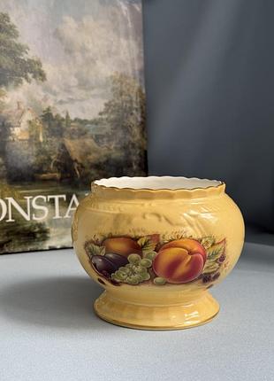 Ваза-кашпо порцелянова aynsley «orchard gold» вінтаж