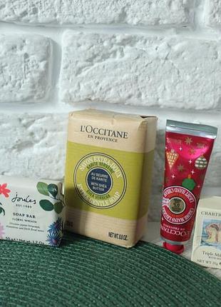 Набір мила і крем для рук l'occitane shea verbena extra-gentle soap
