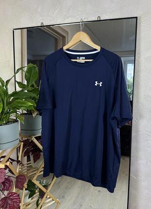 Спортивна футболка under armour heatgear: вологовідвідна, синя
