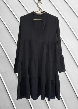 Женское летнее свободное платье boohoo 36 s оригинал буха стан идеал 44 46 легкое платье мини с v-образным вырезом оверсайз подойдет на m