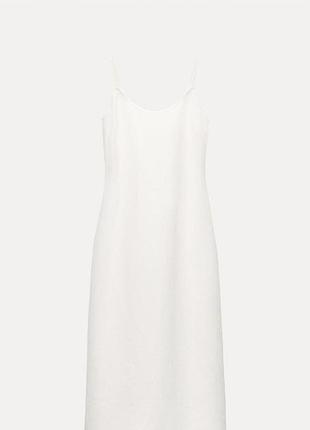 Льняное платье zara из премиальной линейки