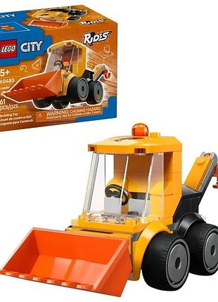Конструктор lego "машинки строительный погрузчик" 60483, 61 деталь