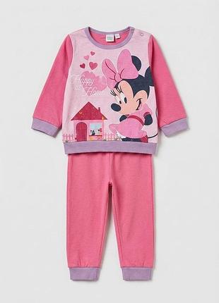 Дитяча піжама для дівчинки disney 86 см рожева (25100409)