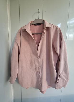 Вельветова сорочка zara см зара
