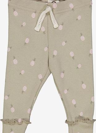 Детские леггинсы для девочки green cotton 80 см оливковые (25111286)