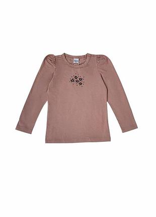 Дитячий лонгслів для дівчинки green cotton 104 см пудровий (25111260)
