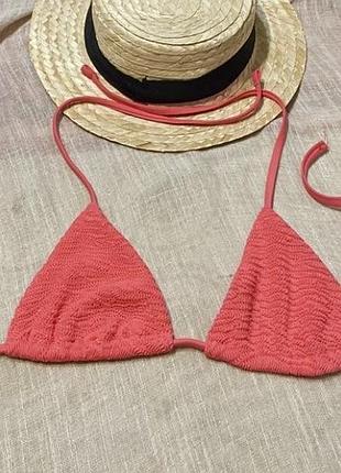 Calzedonia крутой коралловый верх от купальника на завязках