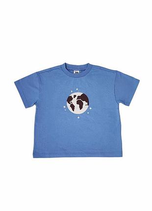 Детская футболка для девочки green cotton 92 см синяя (25111247)