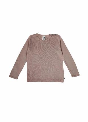 Детский шерстяной лонгслив для девочки green cotton 98 см пудровый (25111261)