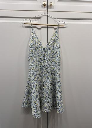 Літня сукня сарафан h&m віскоза принт квіти листочки