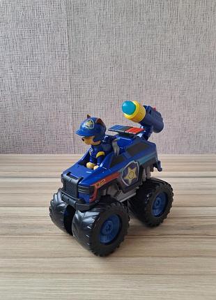 Ігровий набір paw patrol rescue wheels поліцейський автомобіль гонщика делюкс синя