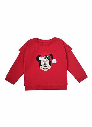 Детский теплый новогодний свитшот для девочки primark 92 см красный (25101032)