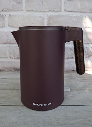 Электрочайник grunhelm eks-26701b 1.5 л 2200 вт бордовый