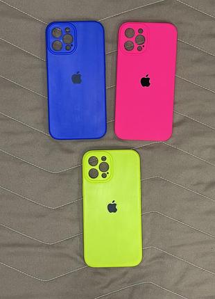 Чохли силіконові різнокольорові на iphone 12 pro max