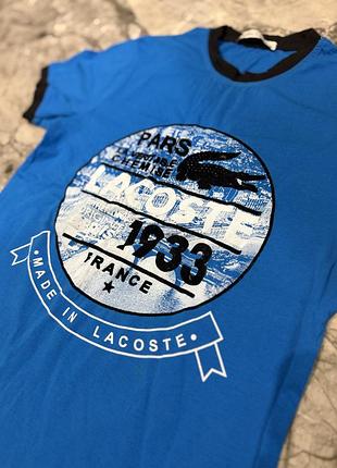 Футболка жіноча синя lacoste 42-44 s