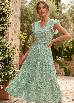 Платье длинное нежное m/l