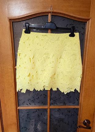 Asos яркая юбка мини,р.12