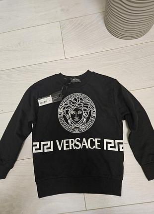 Новый черный оригинильный свитшот versace 110-урост 5 лет
