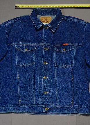 Плечи 55 см vintage 90s wrangler shell 15oz denim size xl джинсовая куртка тяжелый винтажный деним 8ekj56923 
blue bell. inc. 89051mt