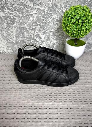 Adidas superstar originals кроссовки кеды 38 размер кожаные спортивные черные