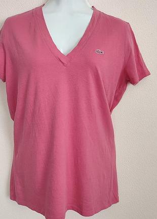 Женская коттоновая футболка lacoste