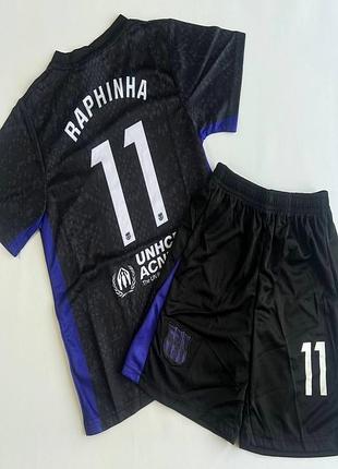 Дитяча підліткова футбольна форма raphinha fc barcelona 25/26