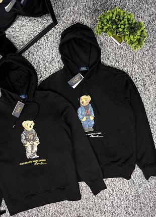 Худи polo bear ralph lauren кофта з капюшоном чорна