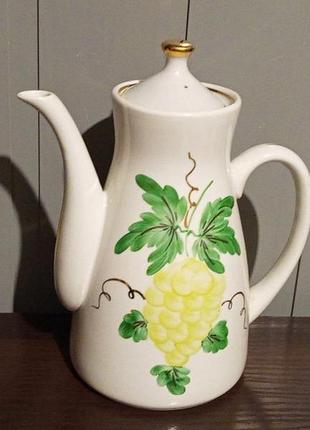 Чайник-кофейник. фарфоровый. сысерть. 1960 годы