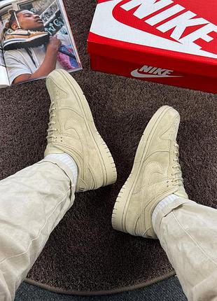 Мужские кроссовки nike sb dunk low x supreme beige premium качества на каждый день, стильная и удобная модель